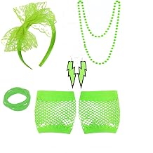 80s Women's Costume Accessory Sets - Green - One Size