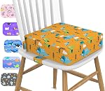 Siège de booster pour la table à manger, KIDUN Coussin d'ajustement de chaise à manger portable, lavable Chaise de booster réglable augmenter le coussin pour les enfants avec boucles de sécurité et non-dérapant - Bleu