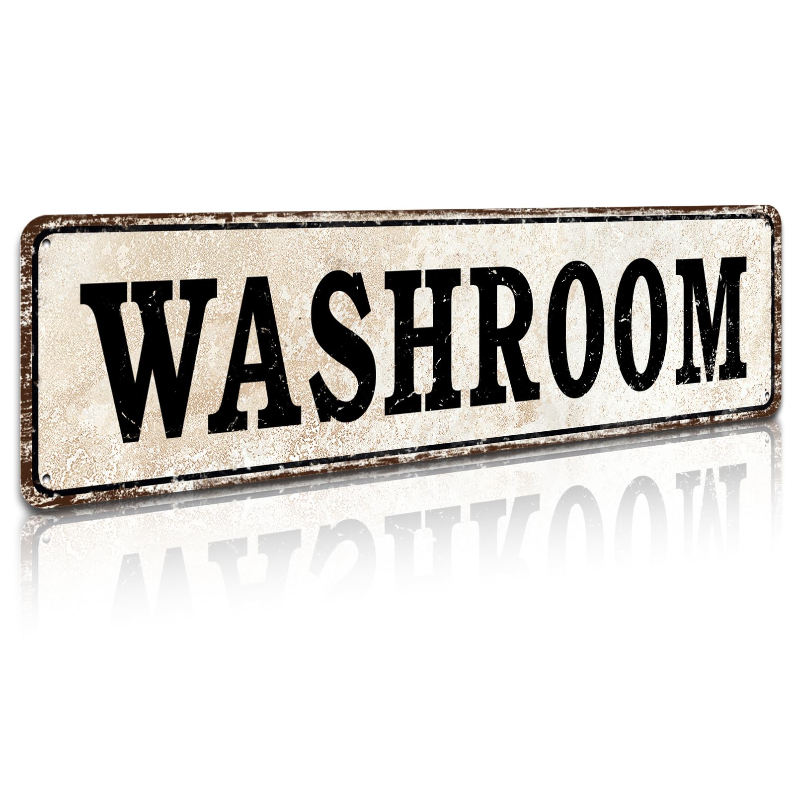 Houseuse Washroom Metal Signs Wall Home Pub Decor 4" by 16"