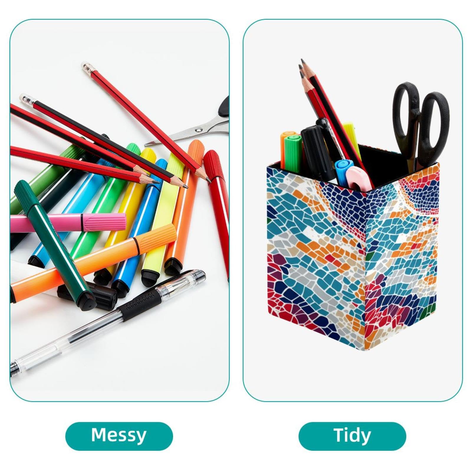 SHINEOFI Lot 8 Boîtes à Crayons Plastique Transparent – Organisateur Réutilisable Stylos, Feutres, Crayons De Couleur