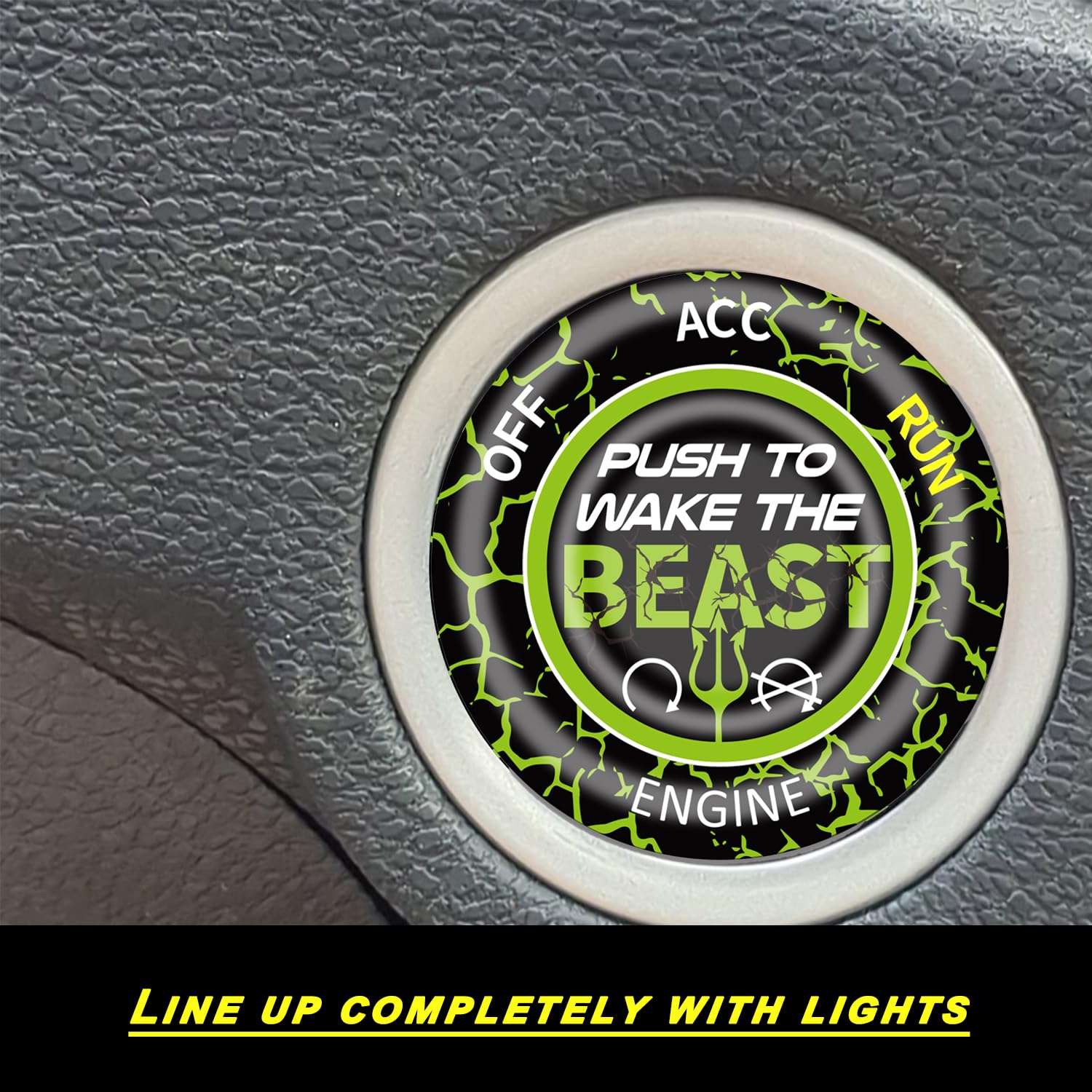 grizzly tobacco light up sign TOOLEPIC Push Start Button Cover