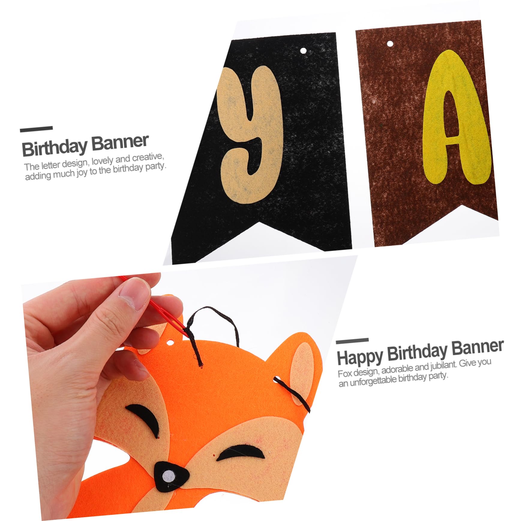 TOYANDONA 3piezas Banderín De Cumpleaños No Diseño De Decoración Creativa Para Fiestas De Cumpleaños Reutilizable y Alegre Para Celebración Infantil