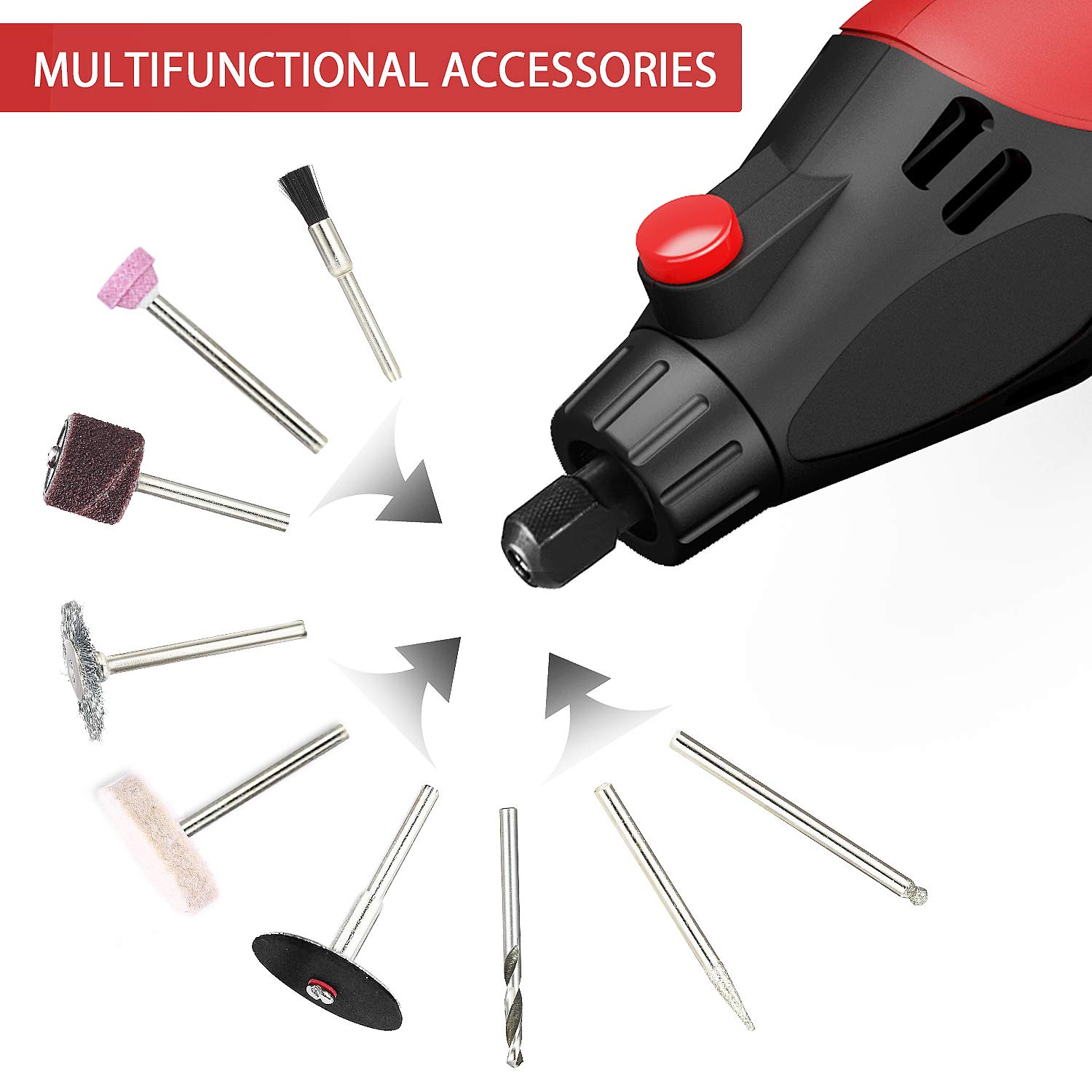 Utensile Multifunzione 170W Con 85 Accessori - Mini Smerigliatrice Per Taglio, Lucidatura, Incisione