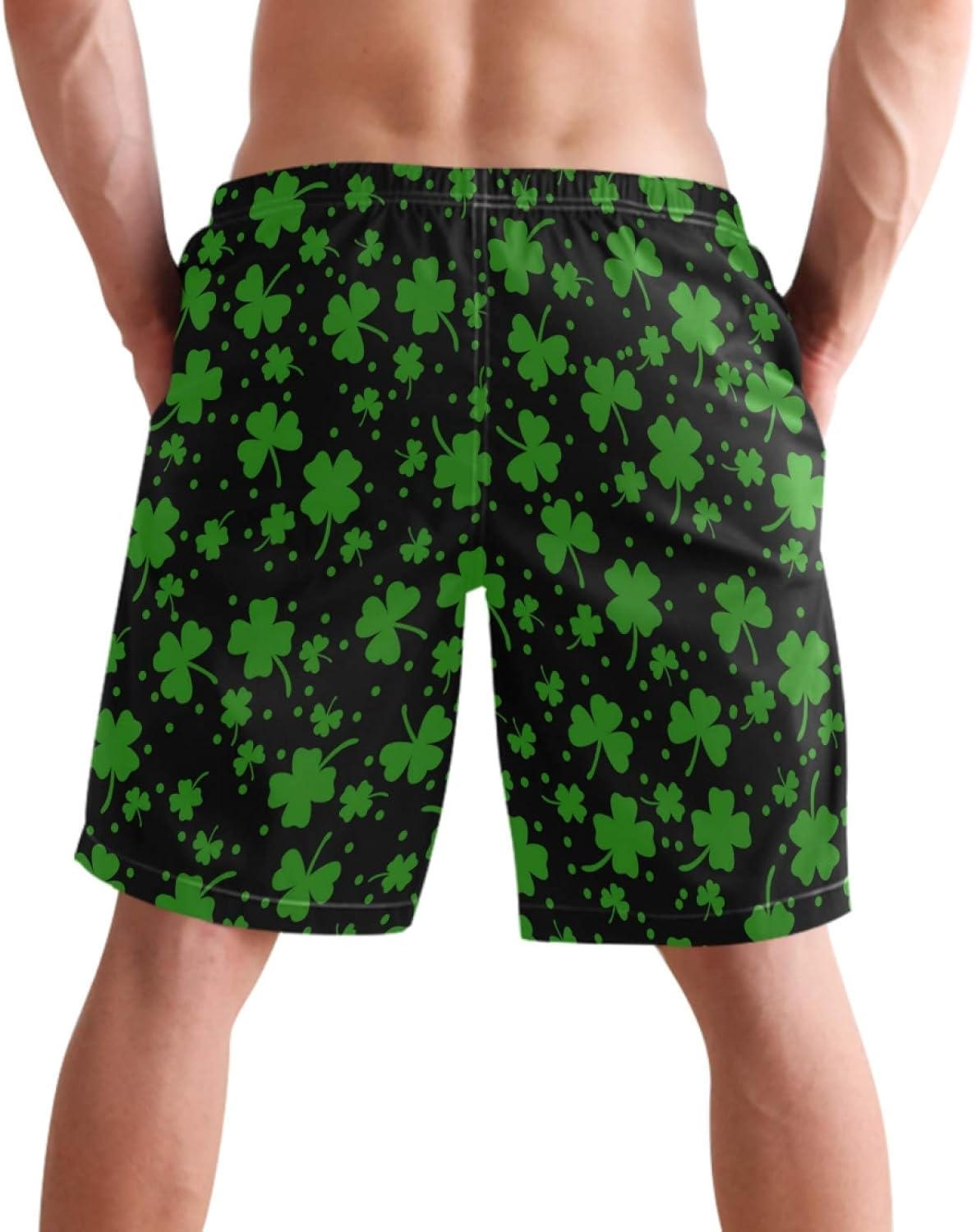 visesunny Stylish Mens Swim Trunks Quick Dry Beachwear Sports Running Swim Board Shorts Bathing Suits Mesh Lining