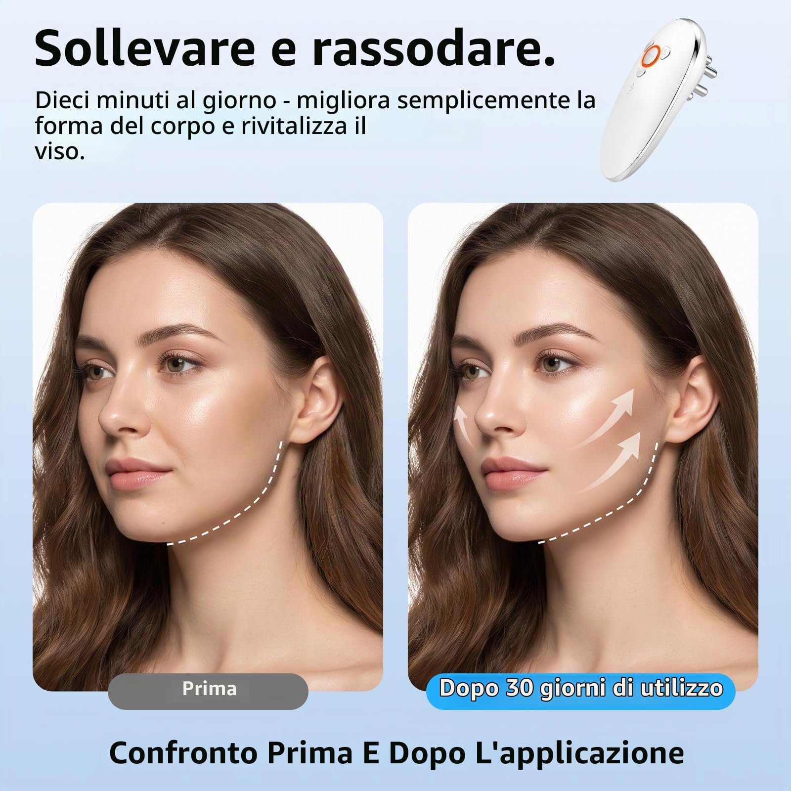 Dispositivo elettrico per cupping 4 in 1 con EMS e 3 modi di illuminazione LED, massaggio cellulite con 3 livelli di aspirazione e 2 testine per cupping, massaggio del corpo per viso, addome, gambe