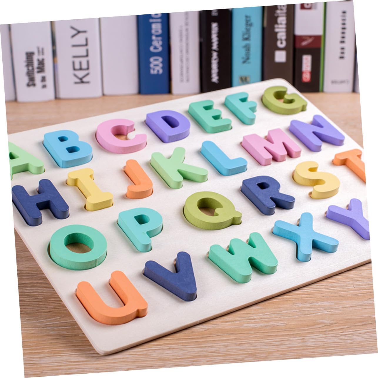 SOIMISS Tablero de Rompecabezas de Números y Letras Juguete de Reconocimiento de Letras para Números Juguete de Educación Temprana para Pequeños para Desarrollo Cognitivo Casa o Guardería