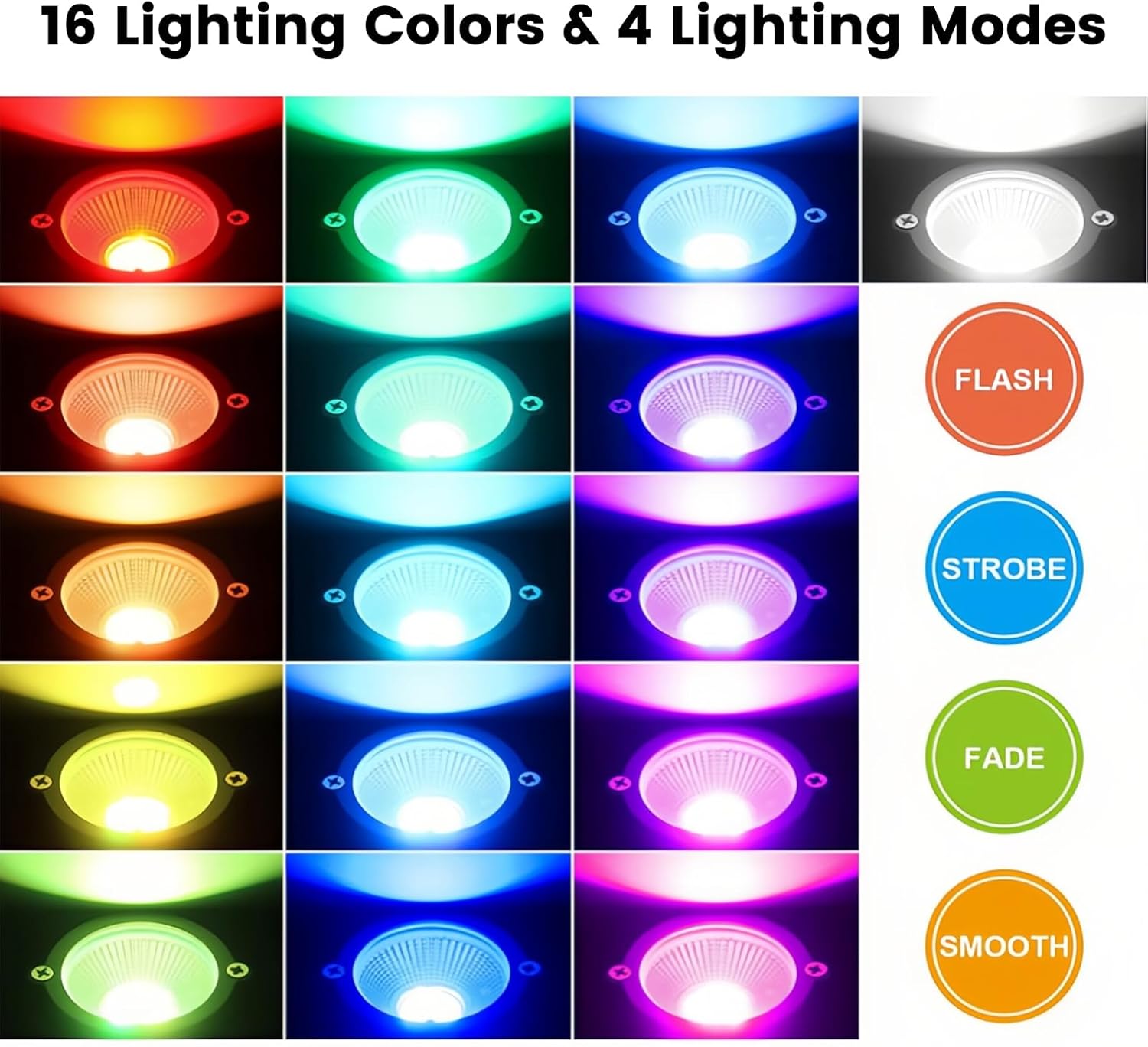 AVEKI 6W RGBW Spot Lights Indoor with Remote, 16 Colors Uplighting Indoor Plug in, Waterproof Clamp & Clip-On Spotlights for Plant Picture Party, 2 Pack (RGB-3, 2 Pack)