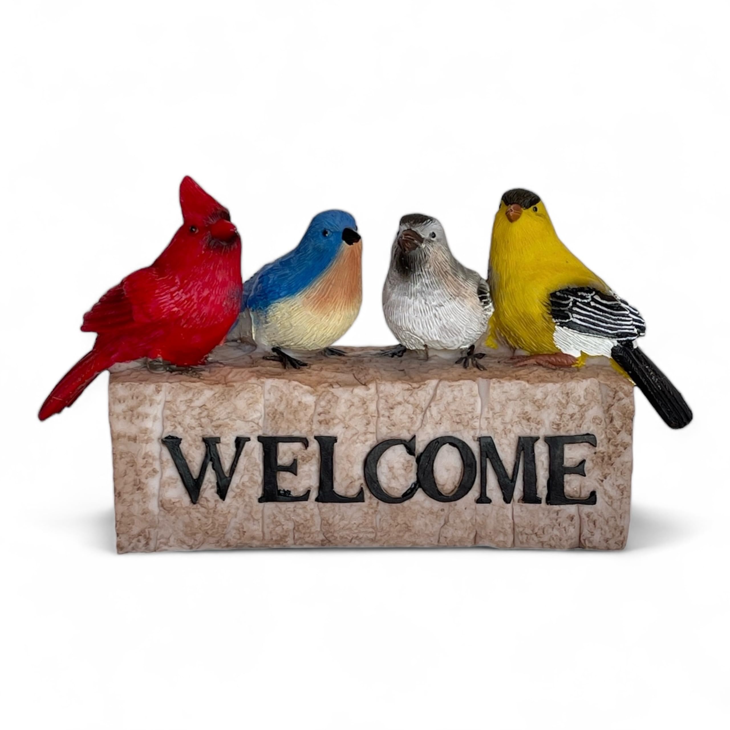 Amazon.com: Gift Essentials Backyard Birds Welcome Sign - Resin