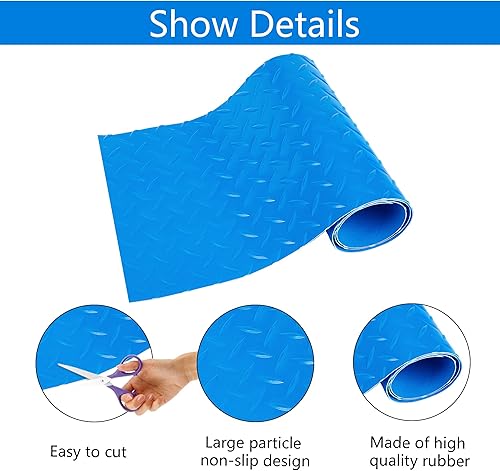 Miniatura 9 de DECOHS Alfombra de escalera de piscina, 9 x 36 pulgadas, antideslizante, alfombrilla protectora para piscina sobre el suelo, escaleras, escaleras