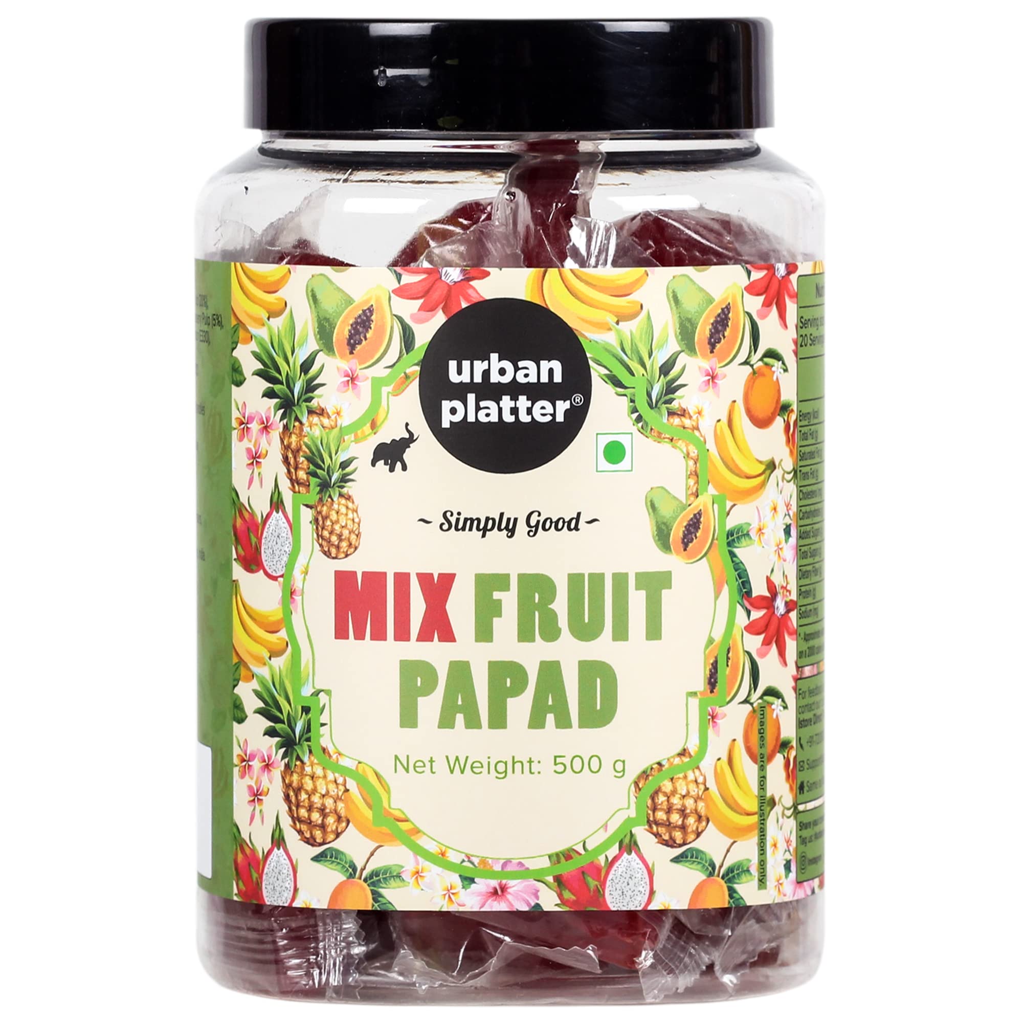 Urban Platter Mixed Fruit Papad, 500g (B08X4JQV3Q) Amazon Price History, Amazon Price Tracker