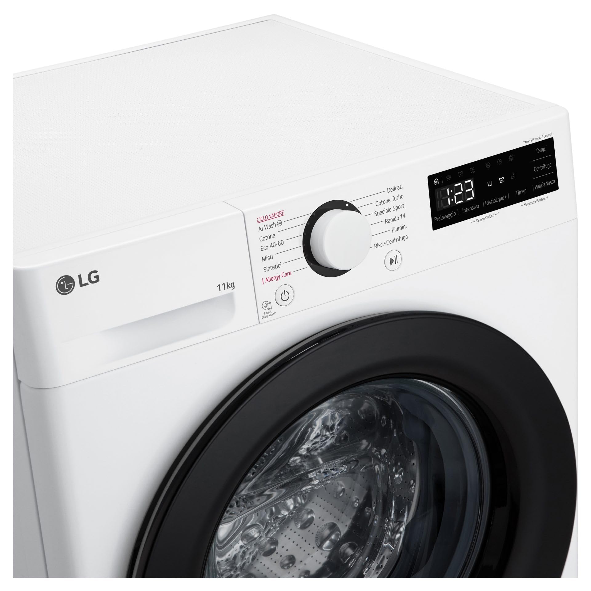 Lave-linge libre installation LG F4R3011NSWB AI DD Steam