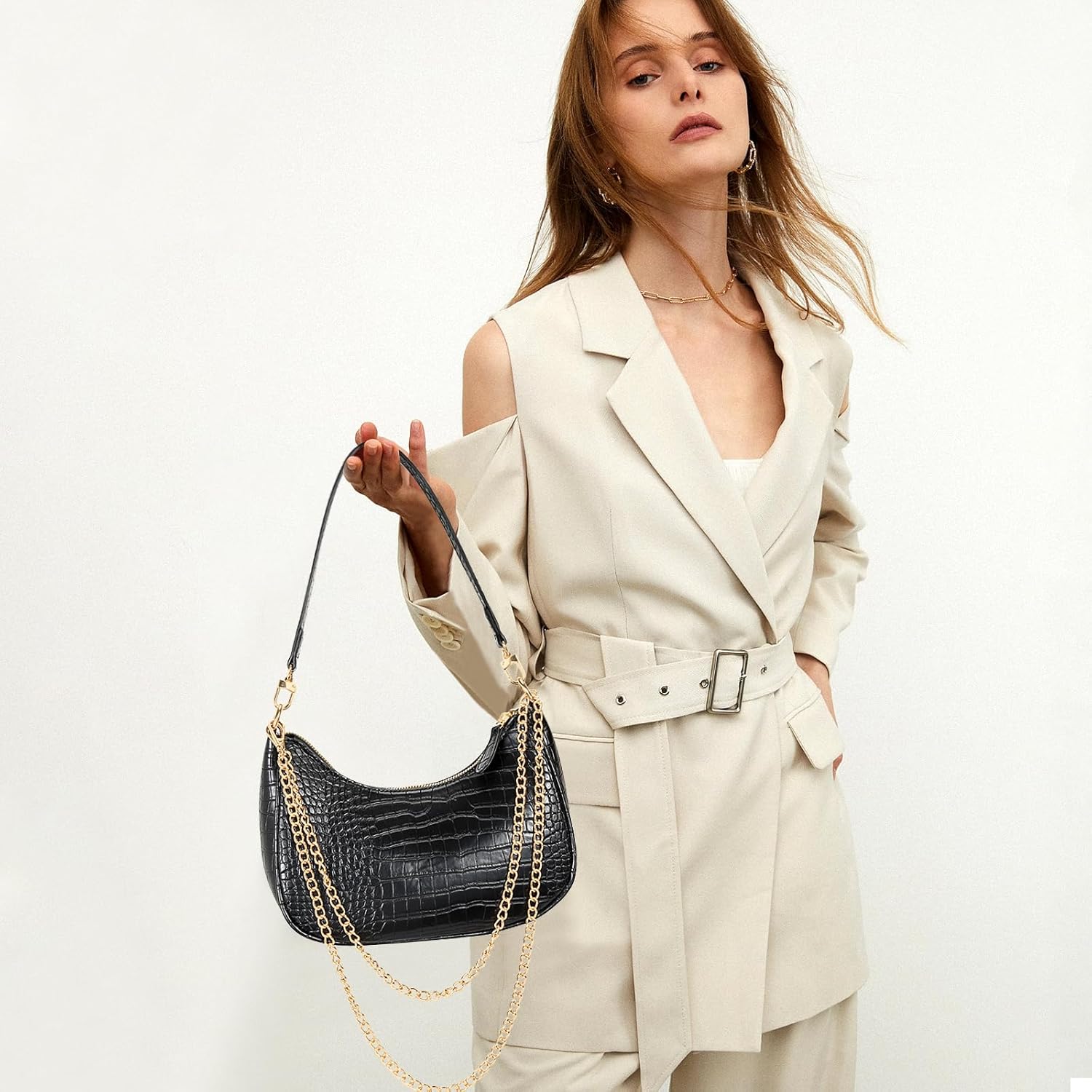 KKXIU Shoulder Bag for Women Cute Hobo Purses and Handbags Retro Clutch Underarm Purse | Cute, Retro, Cute, Retro - Image 3