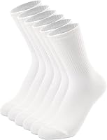 DOKUTOKU Women's Lightweight Thin Crew Calf Socks 3-12 Pack Size 6-9 Breathable Cotton Comfort Daily Sports