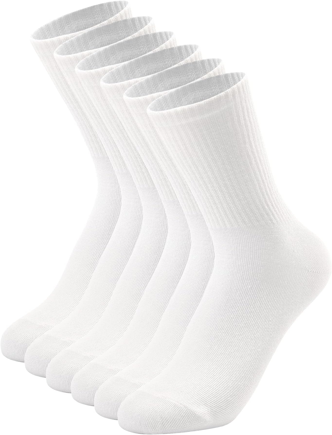 3-12 Pack Womens Crew Socks Size 6-9 Light Weight Thin Casual Calf Socks