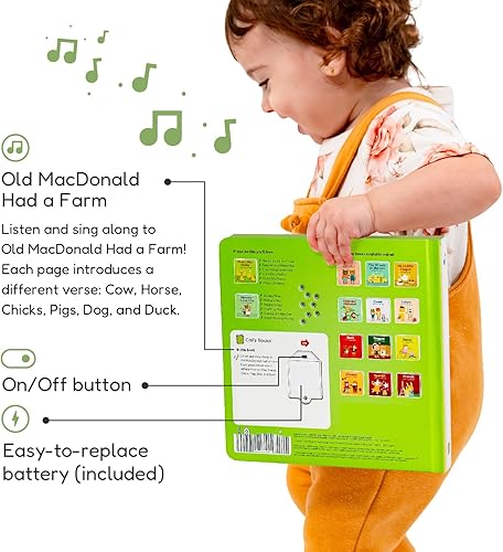 Miniatura 3 de Cali's Books Old Macdonald Had a Farm  Libro de sonido para niños pequeños de 1 a 3. Seis versos, un botón de sonido en cada página. Libros