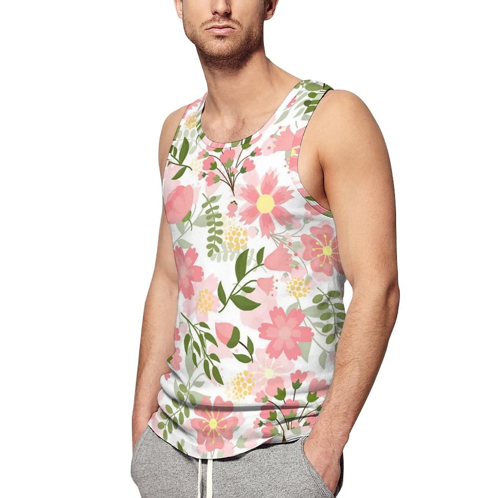 バルマン カットソー ノースリーブ タンクトップ 花柄 34 XS 赤 白 緑 Amazon.co.jp: タンクトップ メンズ 春の花 花柄 和柄 和風 インナー