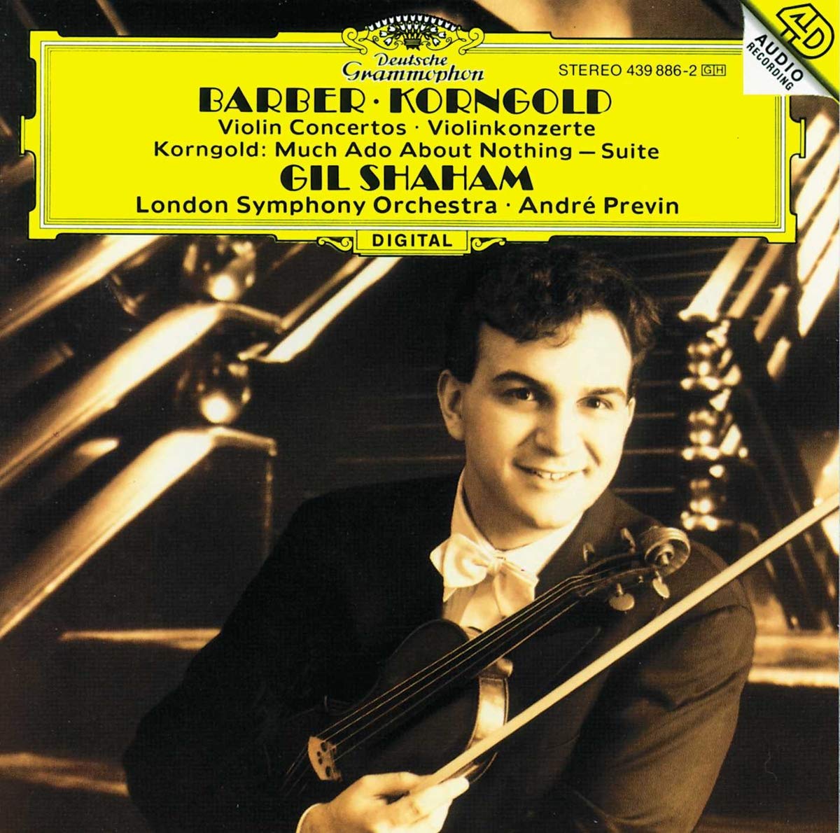 Barber: Vln Cto / Korngold: Much Ado About Nothing [Audio CD] SHAHAM / LONDON SYM ORCH / PREVIN; BARBER,SAMUEL; PREVIN,ANDRE and LONDON SYM ORCH