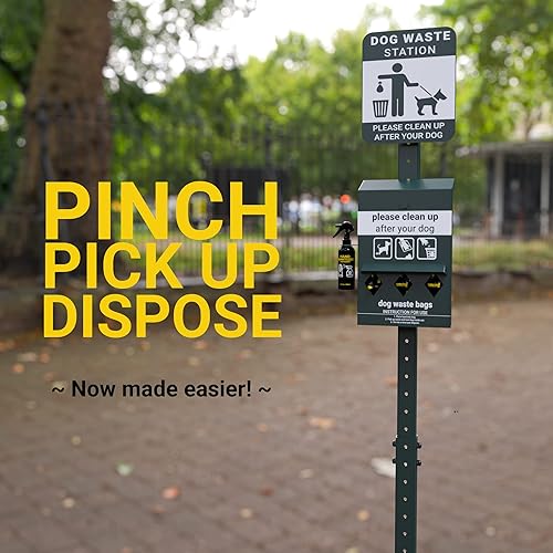 Miniatura 8 de Mini estación de basura para mascotas, incluye 600 bolsas de excremento de perro, estación de basura original que brilla en la oscuridad y letrero