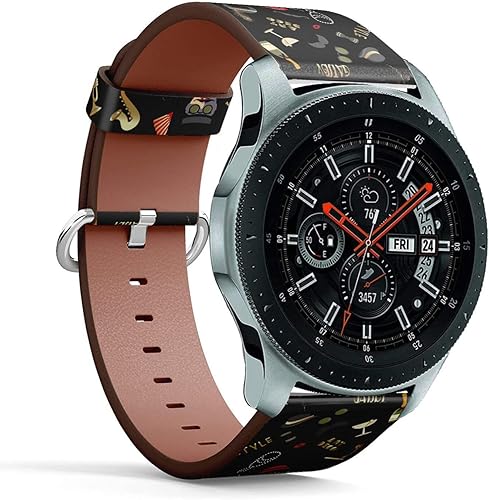 Miniatura 2 de Mingdao Leather Band Compatible with Galaxy Watch4  Watch3  Watch  Active  Active2 (Art deco style of era of the early 20th century)
