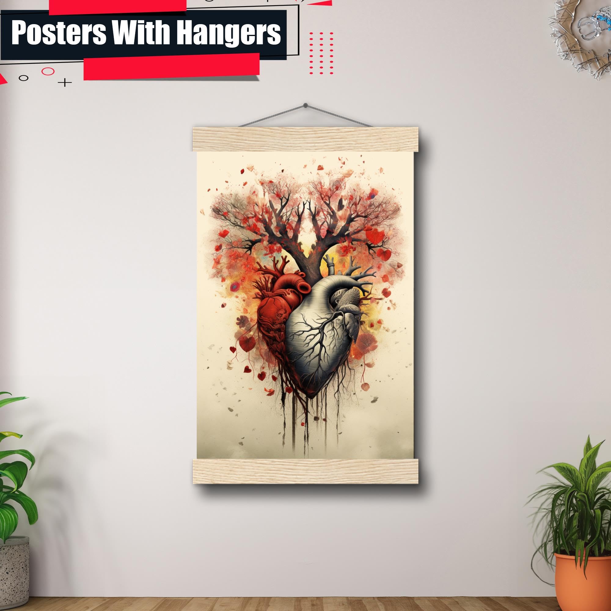 Amazon.com: Cardiology Art, Heart Tree Watercolor Print, Heart