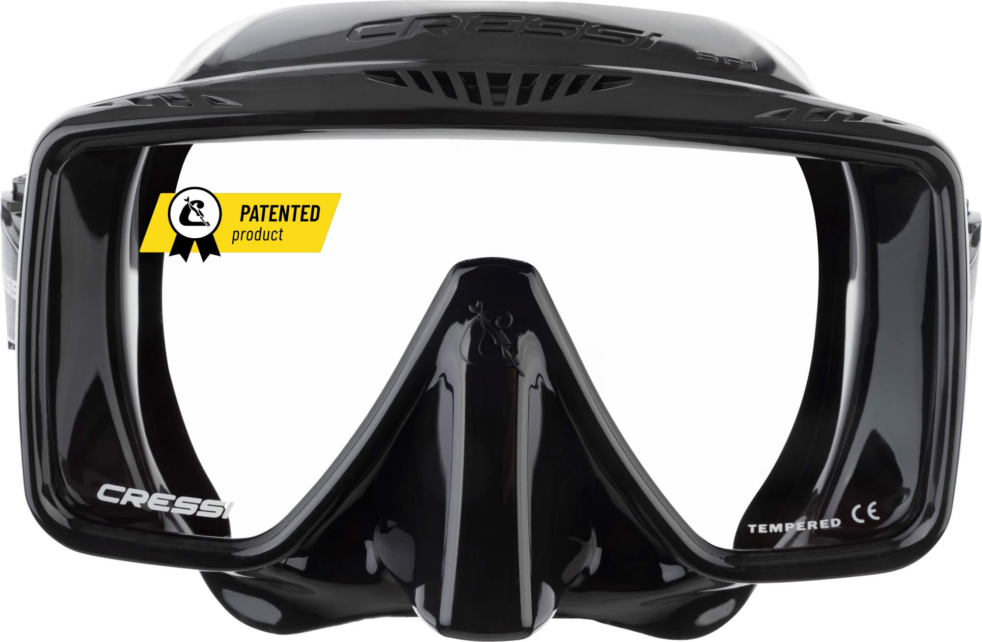 Cressi SF1 Tauchmaske quadratisch, rahmenlose Tauchermaske für Erwachsene | Rahmenlose Tauchmaske, Taucherbrille Erwachsene, für Sehstärke-Gläser geeignet, Taucherbrille breites Gesicht, Freitauchen