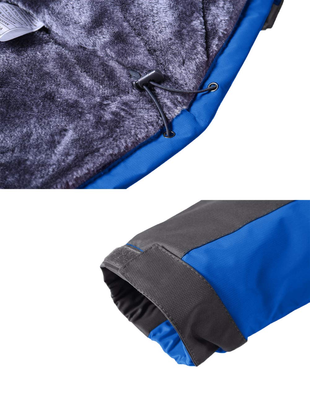 KEFITEVD Giacca invernale da uomo, impermeabile, calda, imbottita, giacca da sci invernale, antivento, traspirante, giacca da lavoro con cappuccio rimovibile