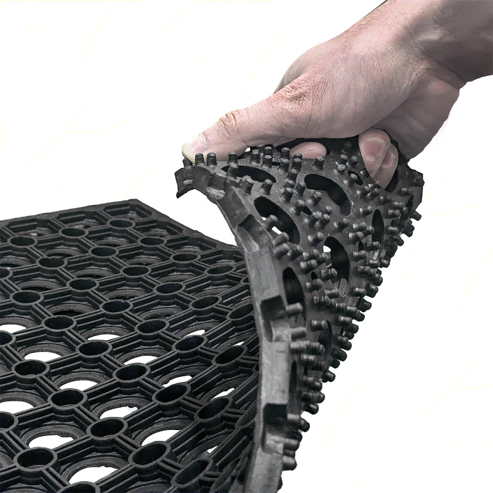 Zerbino Compos Sicignano In Gomma Forato | Antiscivolo Drenante Per Esterni E Interni - Modulo 40x60cm - Foto 10