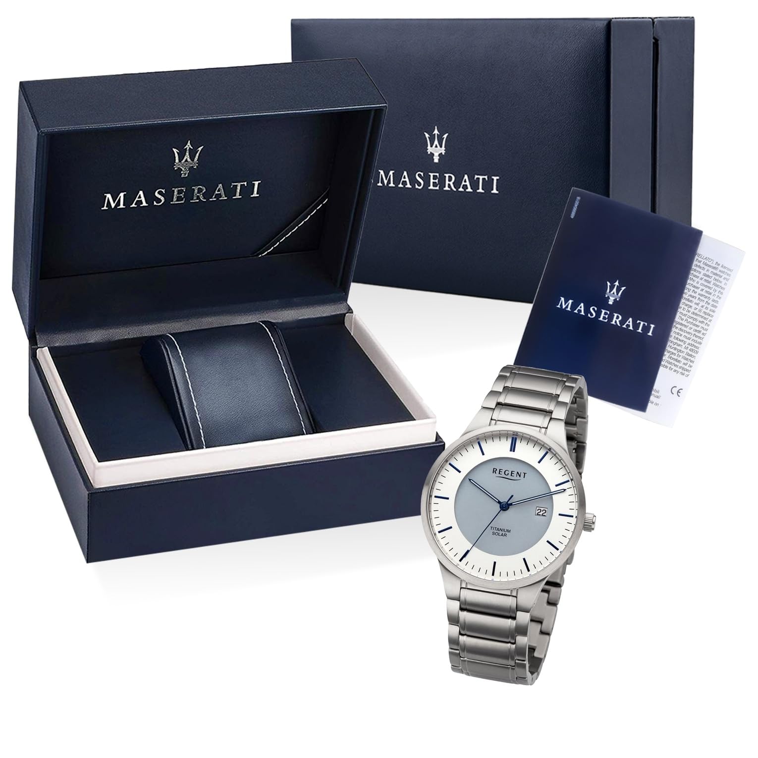 Regent BA-708 - Orologio solare da uomo, diametro 40 mm