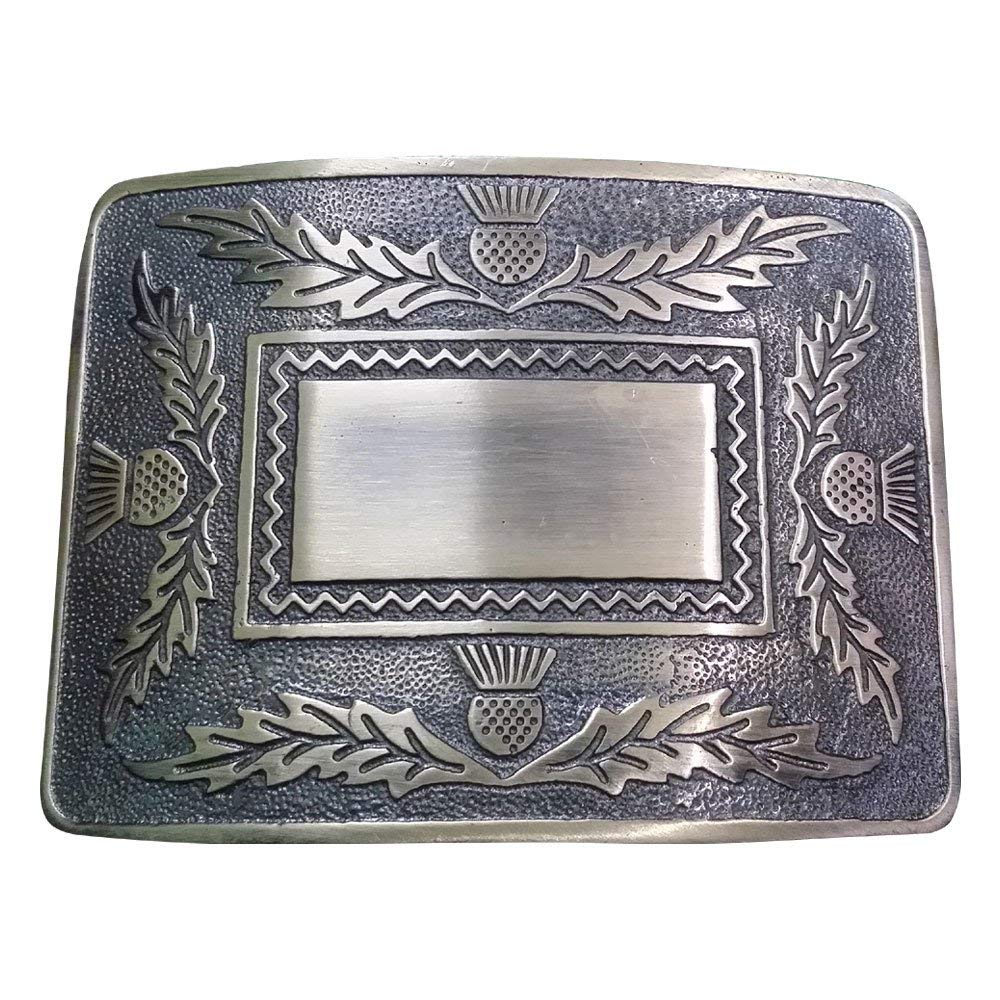 Men’s Celtic Kilt Belt Buckle Thistle Antique Finish / Celtic Kilt Belt Buckle E - Foto 2