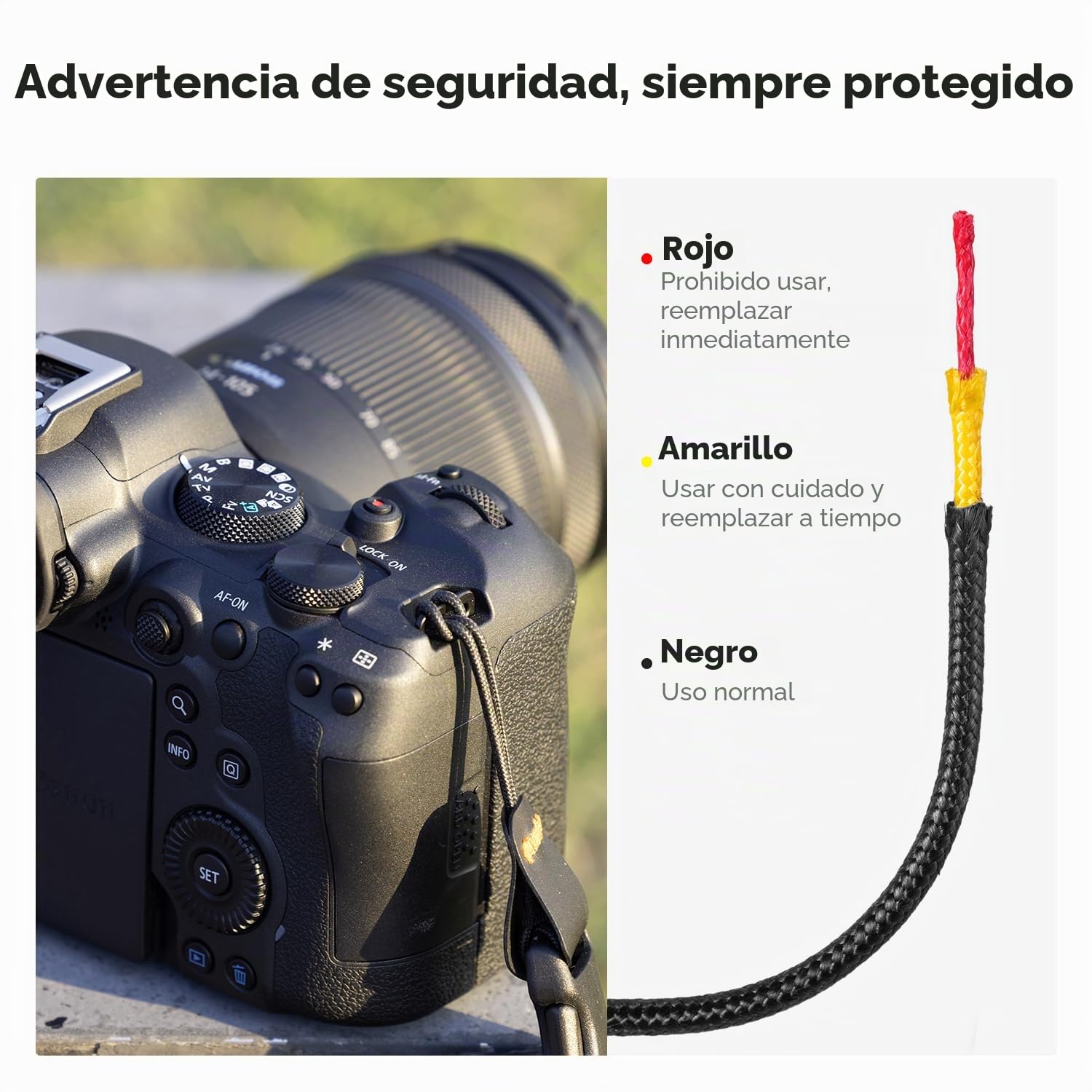 K&F CONCEPT Correa Camara De Fotos, Camera Strap Para para Fotógrafos, Correa Camara Reflex Ajustable 109-133 cm Compatible con Sony/Canon/Nikon/Fuji DSLR SLR Cámara sin Espejo