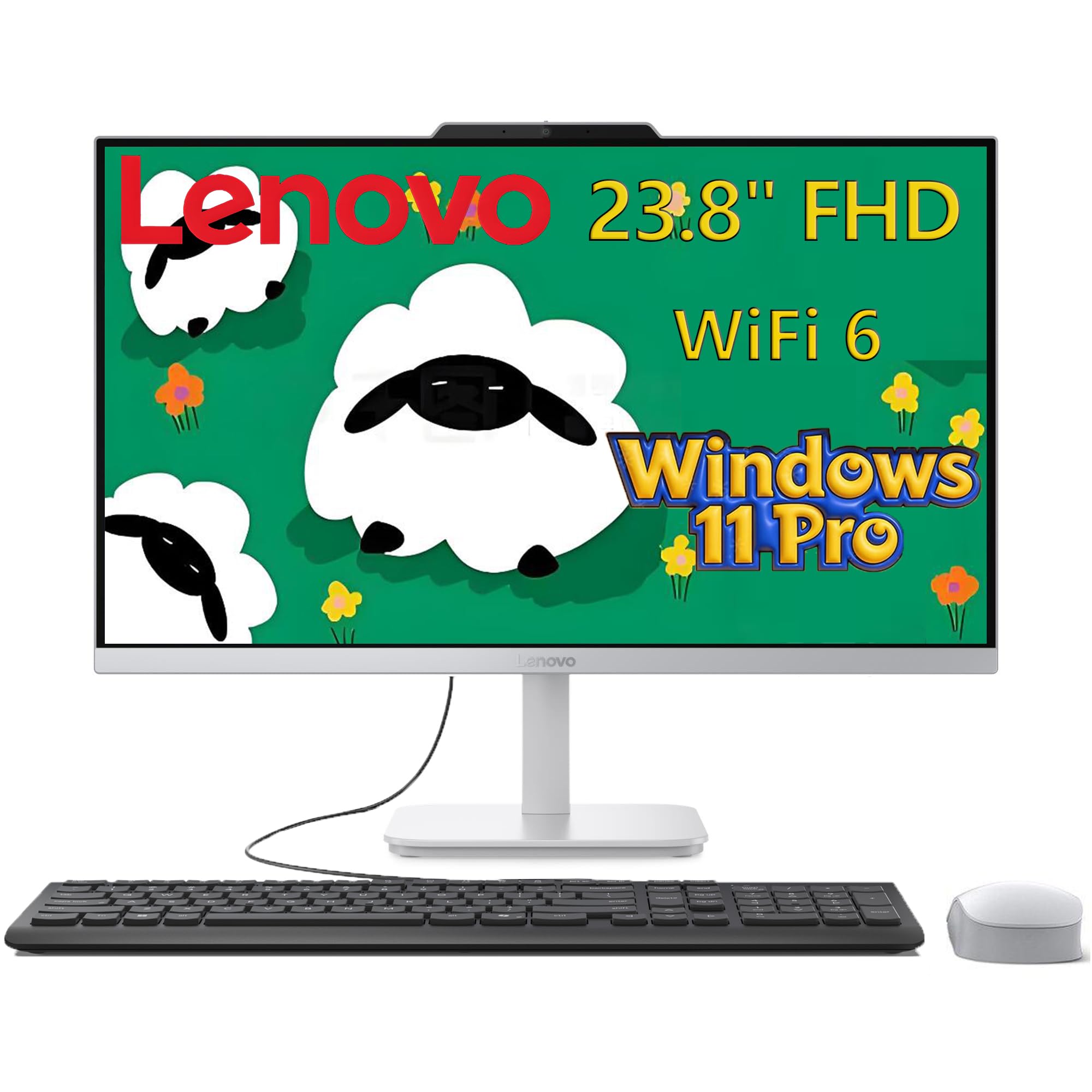 Amazon.com: Lenovo All-in-One Desktop Computer, AIO 24 with Intel