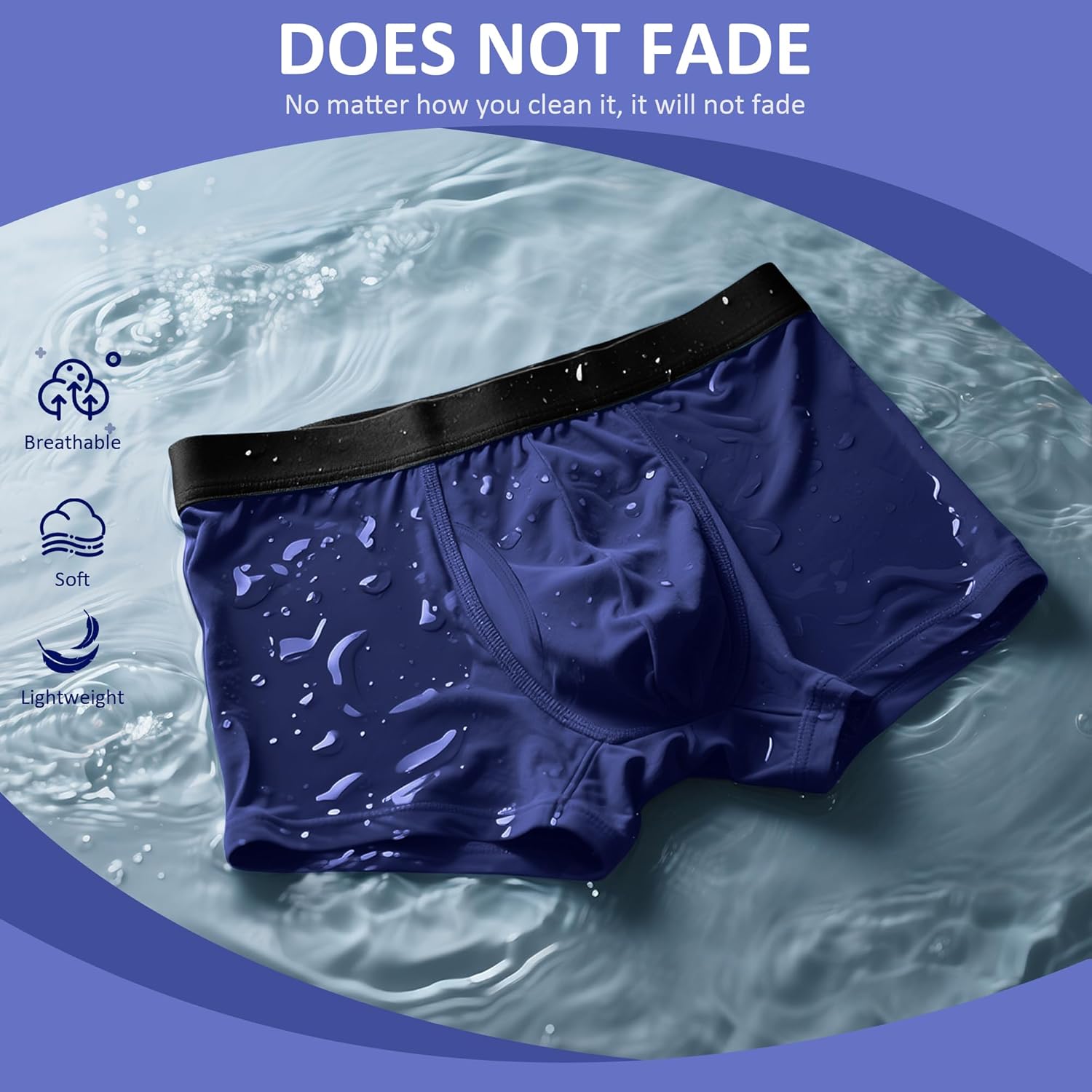 Men’s Boxer Briefs 6-Pack – Ultra-Soft Viscose Underwear, Breathable Moisture-Wicking Fabric, No Ride-Up Fit - Image 5