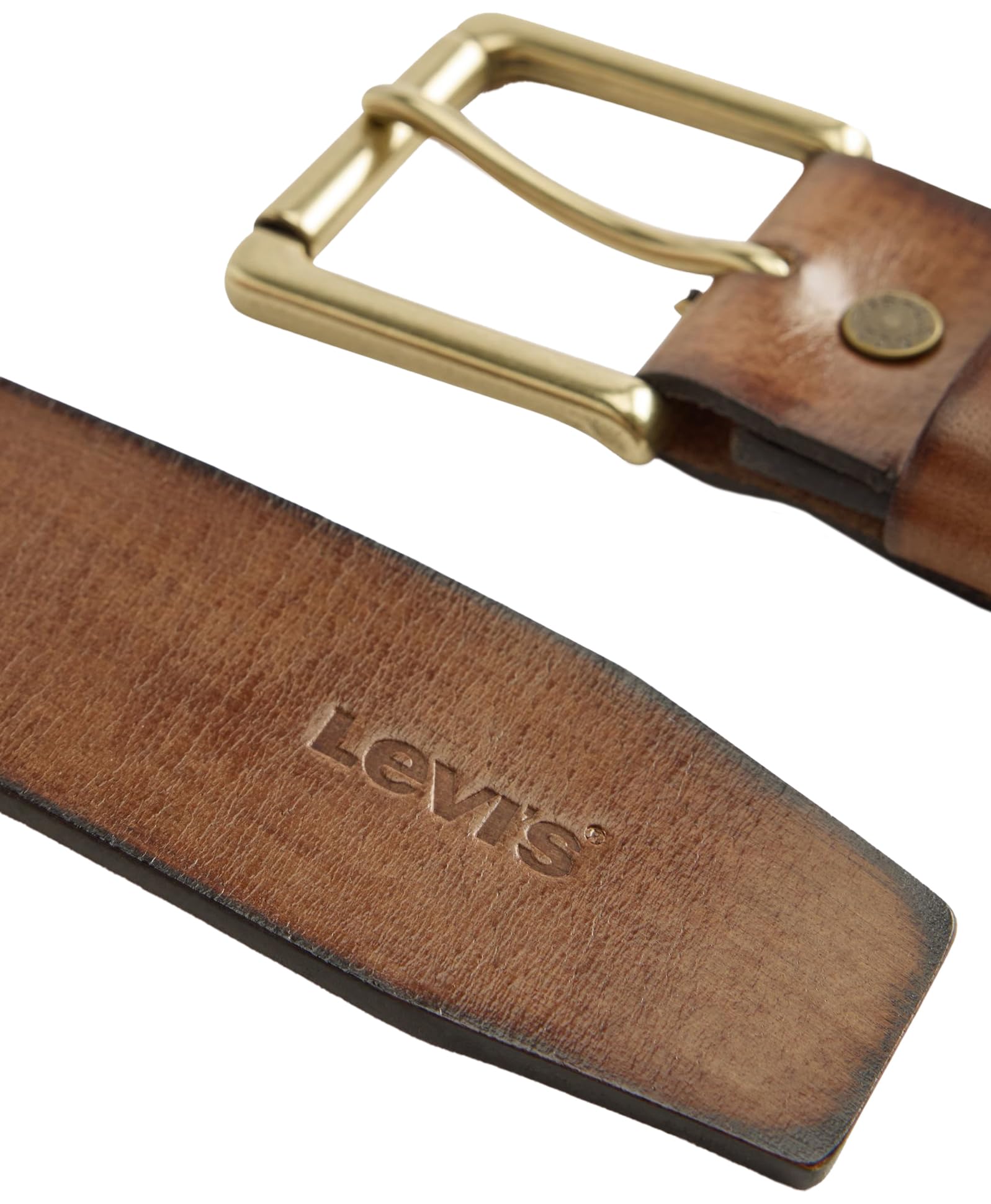 Levi's Elevated Heritage Belts, Leather Brown, 70, Marrón, 70