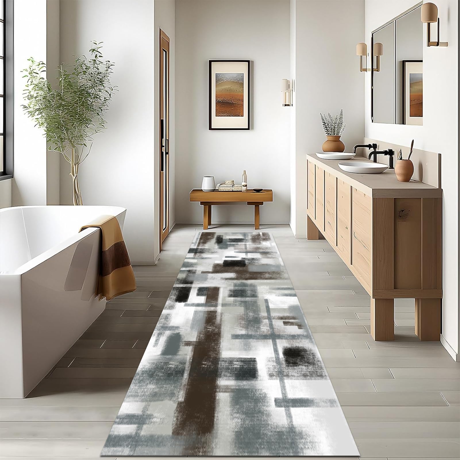 Tappeto Passatoia Moderno Passatoie Per Corridoio Ingresso Scale Corridoio Corridoio Cucina Tappeti, Larghezza 60 cm 70 cm 80 cm 100 cm 120 cm Tappeti Lunghi - Lunghezza Personalizzata ( Size : 80×500