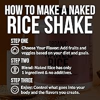 Vista 5 de Naked Rice 1 libra - Proteína orgánica de arroz integral, proteína vegana en polvo, sin OMG, sin gluten y sin soja. Proteína a base de plantas, sin