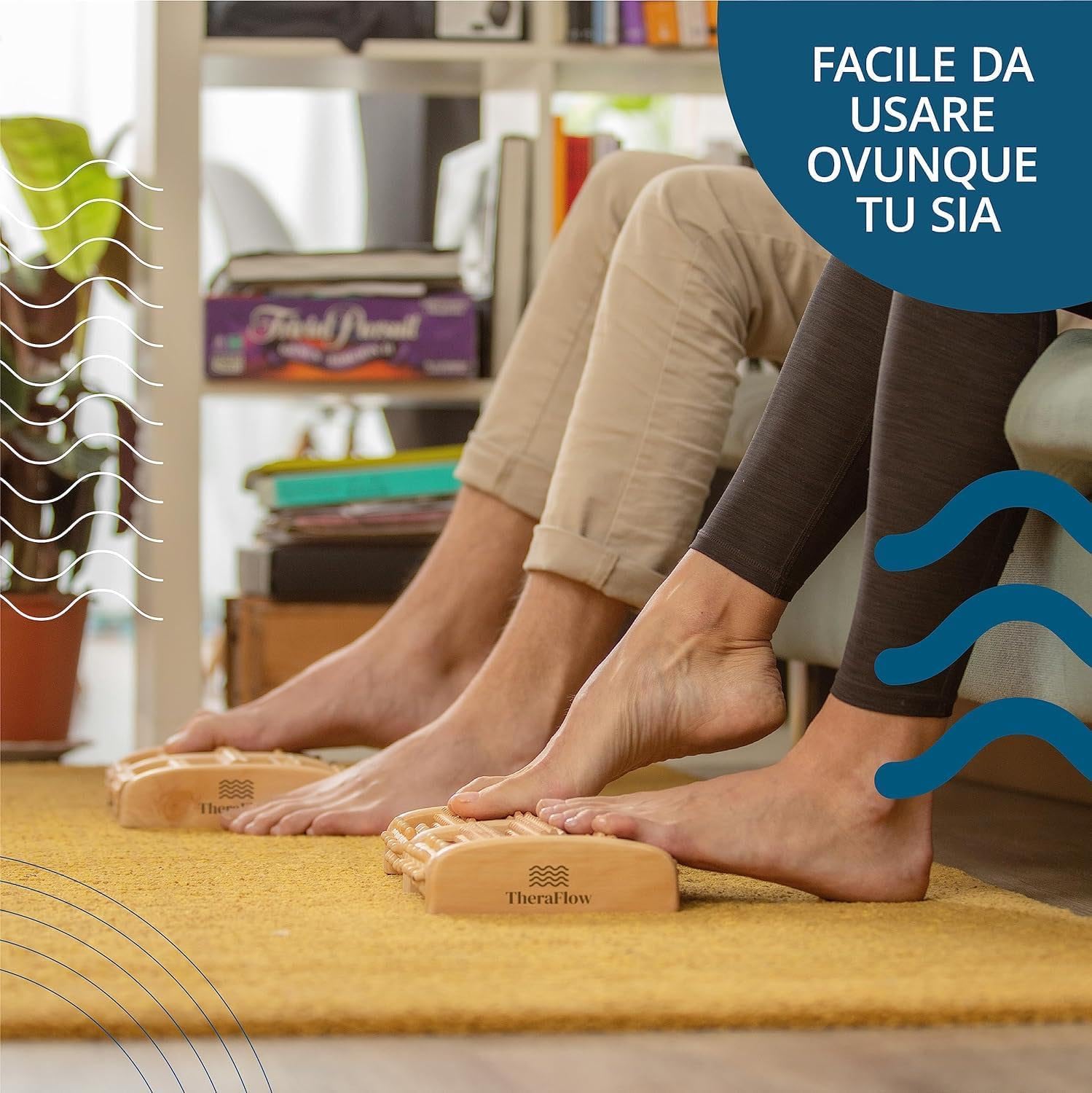 TheraFlow Massaggiatore Plantare Shiatsu, Rulli Fascite - Massaggiatore piedi con pallina massaggio muscolare, rullo massaggio, Rilascio la Fascite Plantare, Include Guida alla Riflessologia Plantare
