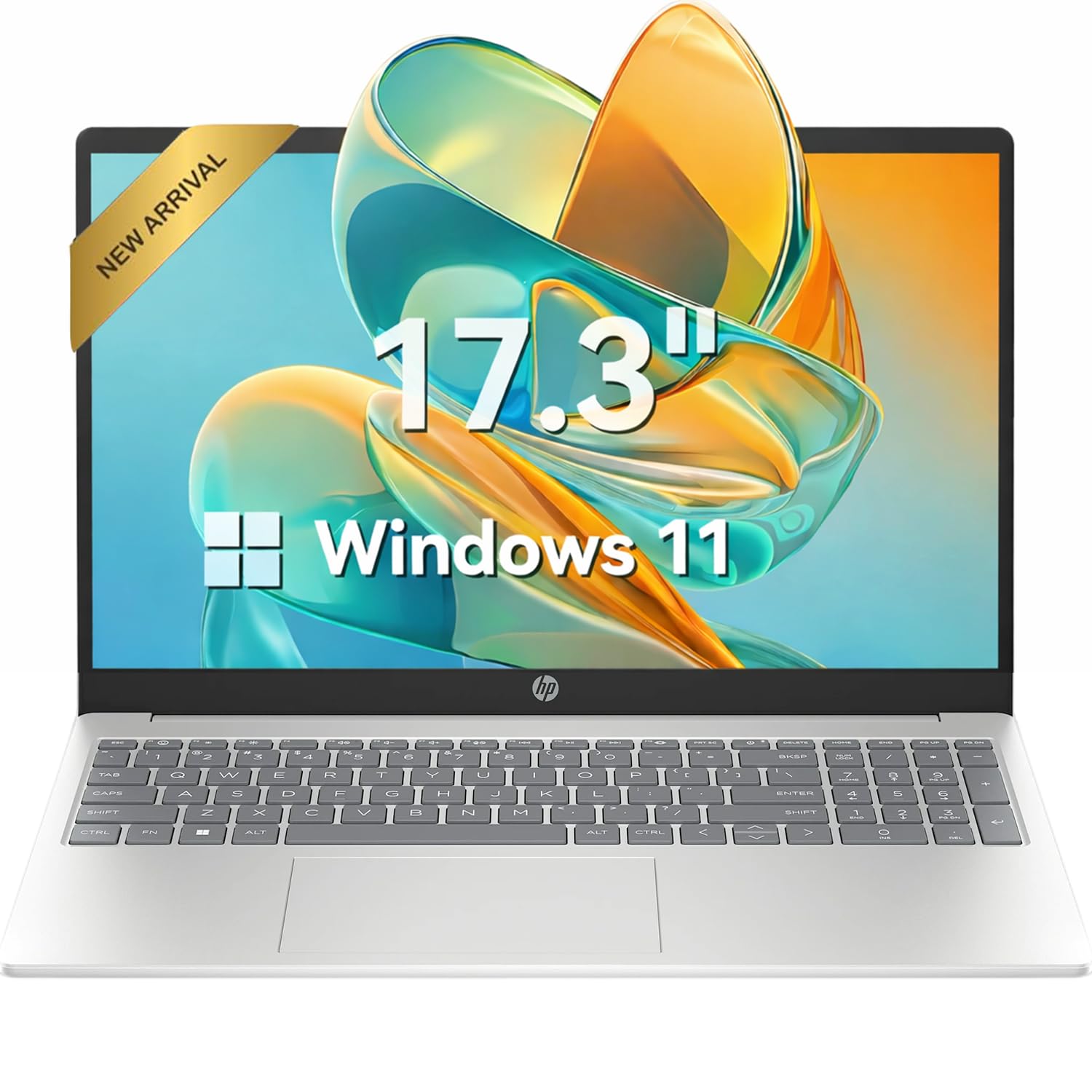 2026 17 inch laptops, 16GB RAM 512GB SSD, Intel Core i3-N305, 17.3" FHD IPS, Up to 9.5 Hours Battery Life–Business Laptop for Work & Students, Type-c, Windows 11 with Office 365 for The Web