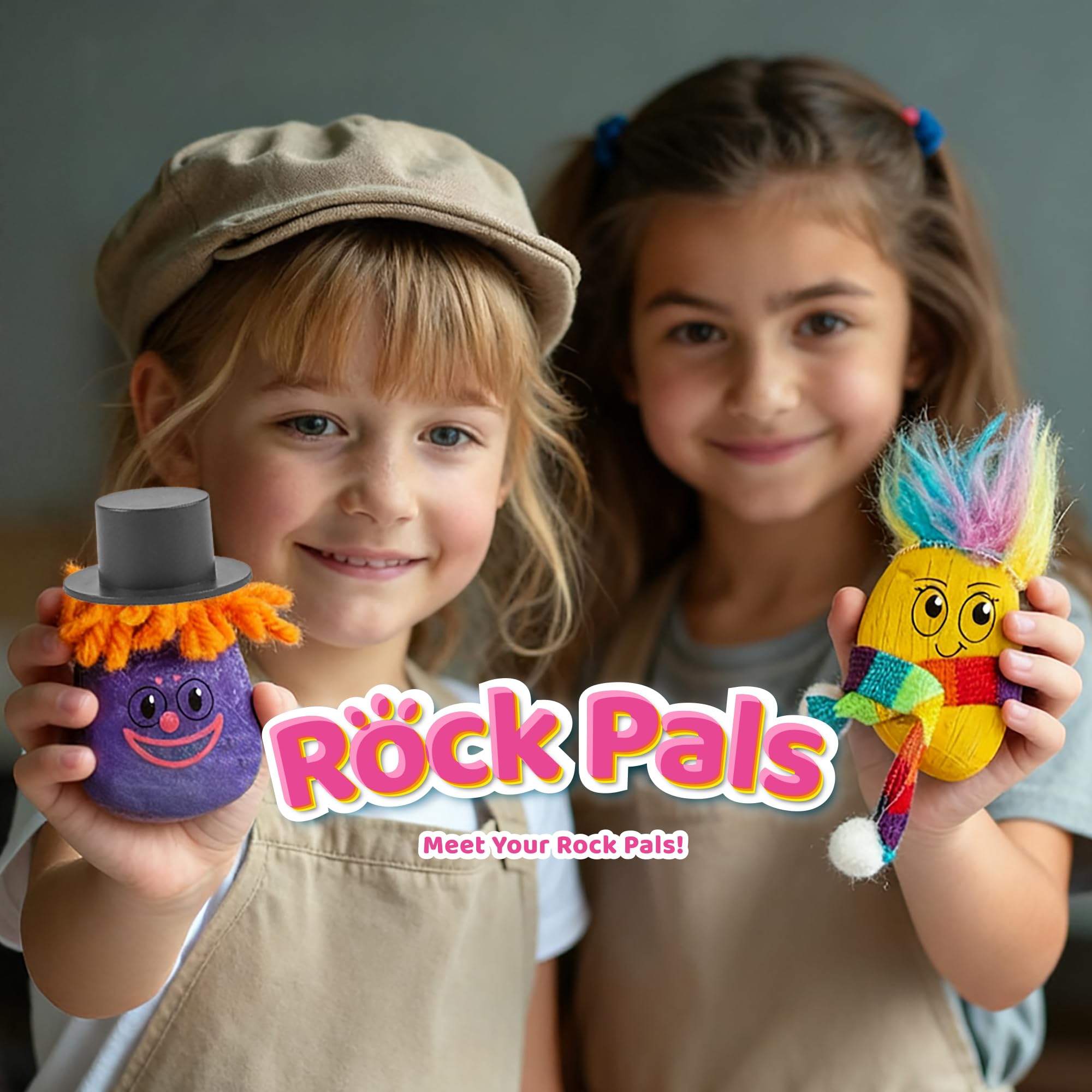 Gamerside Kit Peinture sur Pierres pour Enfants – Activité Manuelle Créative avec Peintures & Pinceaux | Pierre à Peindre Enfant DIY | Cadeau de Noël Idéal pour Filles et Garçons 6-12 ans