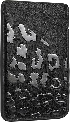 Miniatura 2 de uCOLOR Tarjetero de piel sintética con bolsillo para tarjeta de crédito, funda de identificación con adhesivo 3M, adhesivo para iPhone, Samsung