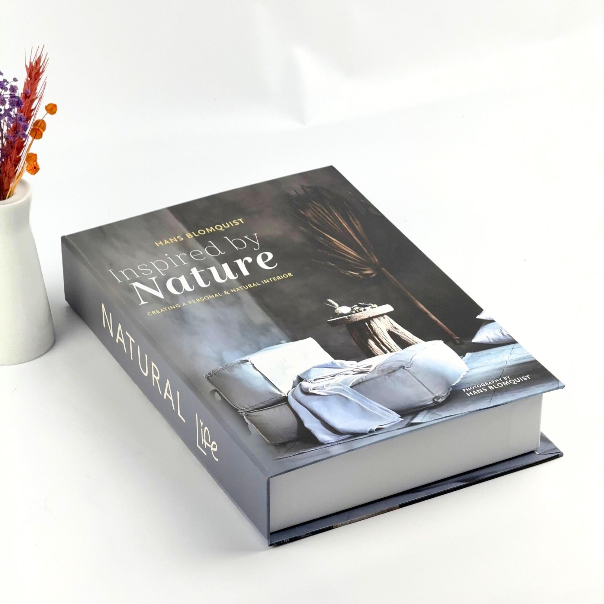 Bak Gel Al Kitap Görünümlü Dekoratif Kutu, Iskandinav Tarzı Kitap Şeklinde Saklama Kutusu, Ev Dekorasyonu, Modern Ev Dekorasyon Natura Life