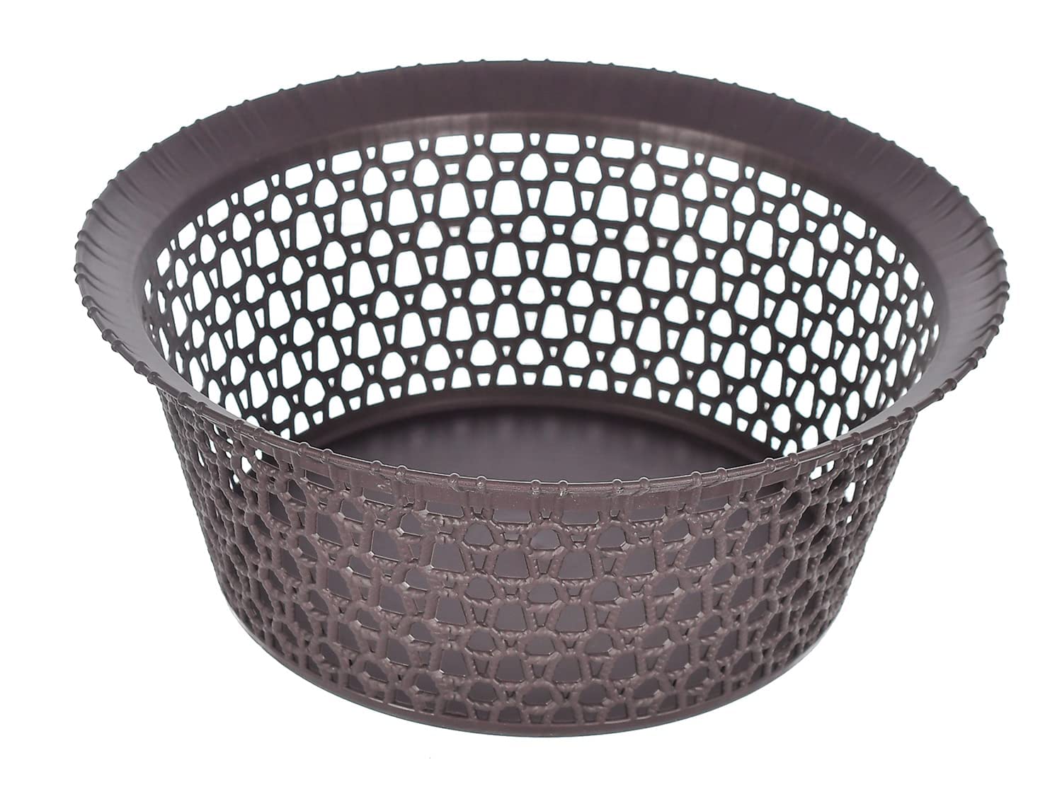 Kuber Industries Set of 3 Stackable Plastic Basket for Storage with Lid | Multipurpose Toys, Stationery Organizers Box | Countertop Basket Organisers for Kitchen and Bathroom Accessories | Beige 1