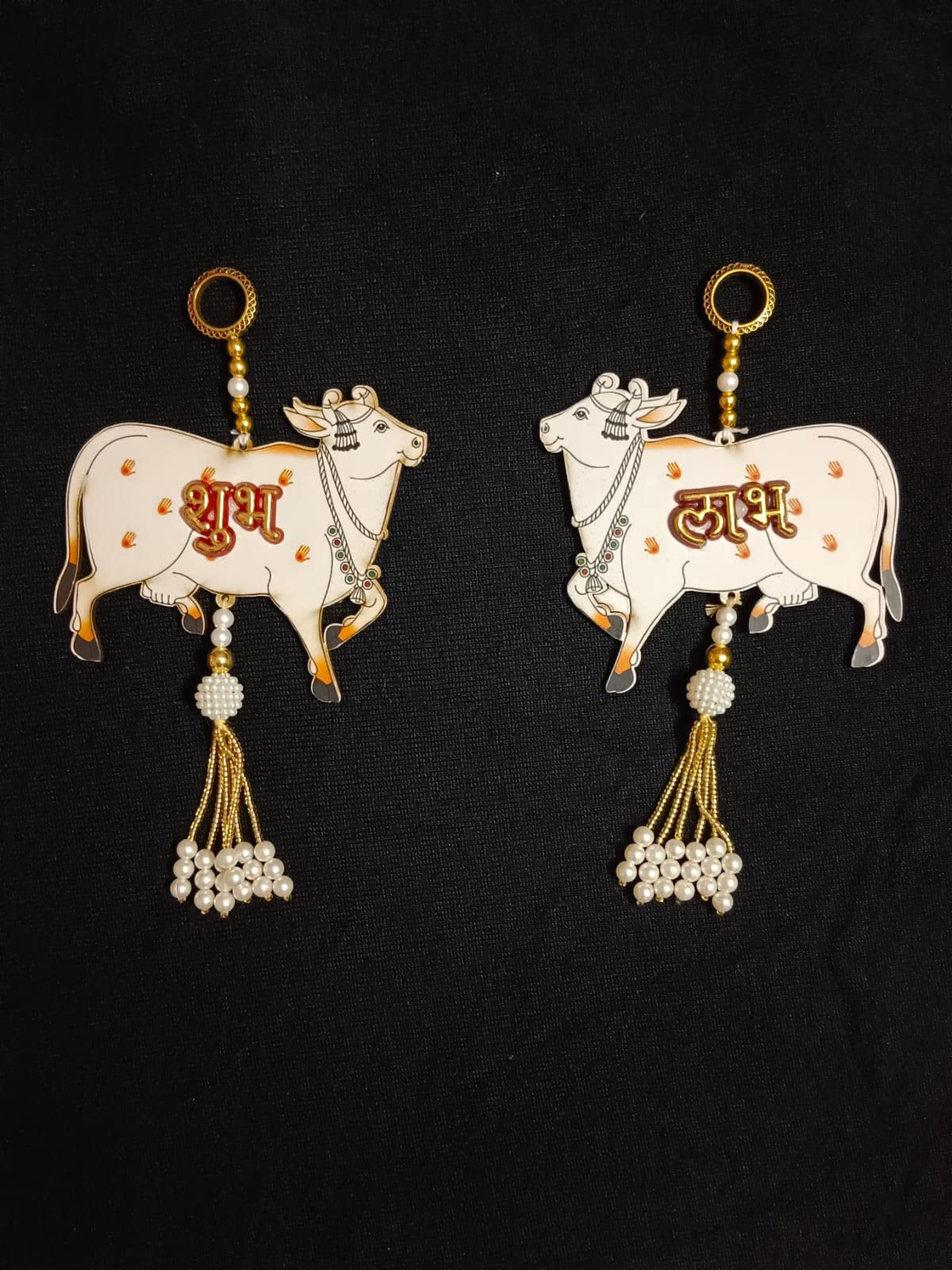 Prisart Shubh Labh Side Door Hangings with Cow for Door Decoration/Diwali Decoration (B0BDXDTTBW) Amazon Price History, Amazon Price Tracker