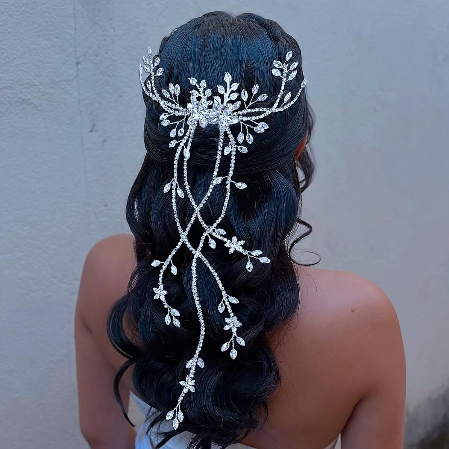 JHOO Rhinestone Hair Vine Comb, Bridal Wedding Hair Accessories