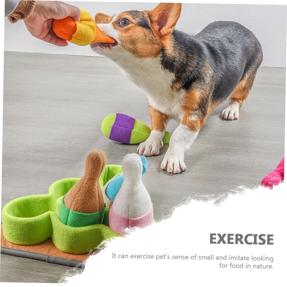 BESPORTBLE Giocattolo per Cani a Forma di Bowling, Tappeto Sensoriale Cane in Pile Polare, per Cercare Snack e Piccoli Giochi, per L'addestramento