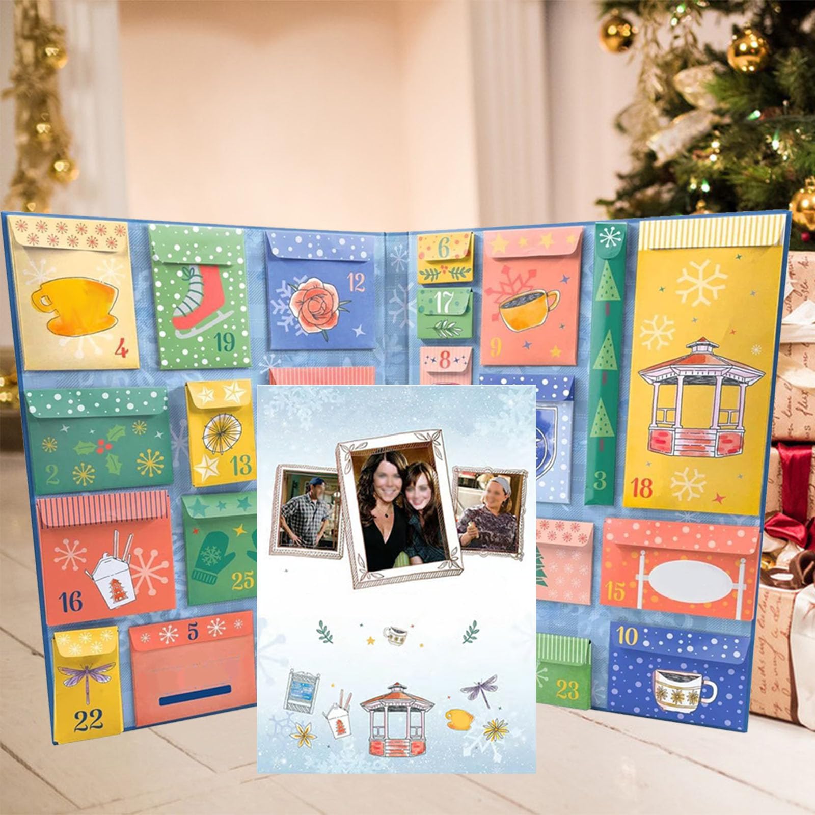 Calendario dell'Avvento per Ragazze, Calendario dell'Avvento 2024 per Ragazze, Calendario di Natale 25 Giorni con Conteggio alla Rovescia con Decorazioni da Collezione, Tasche, Adesivi e Altro