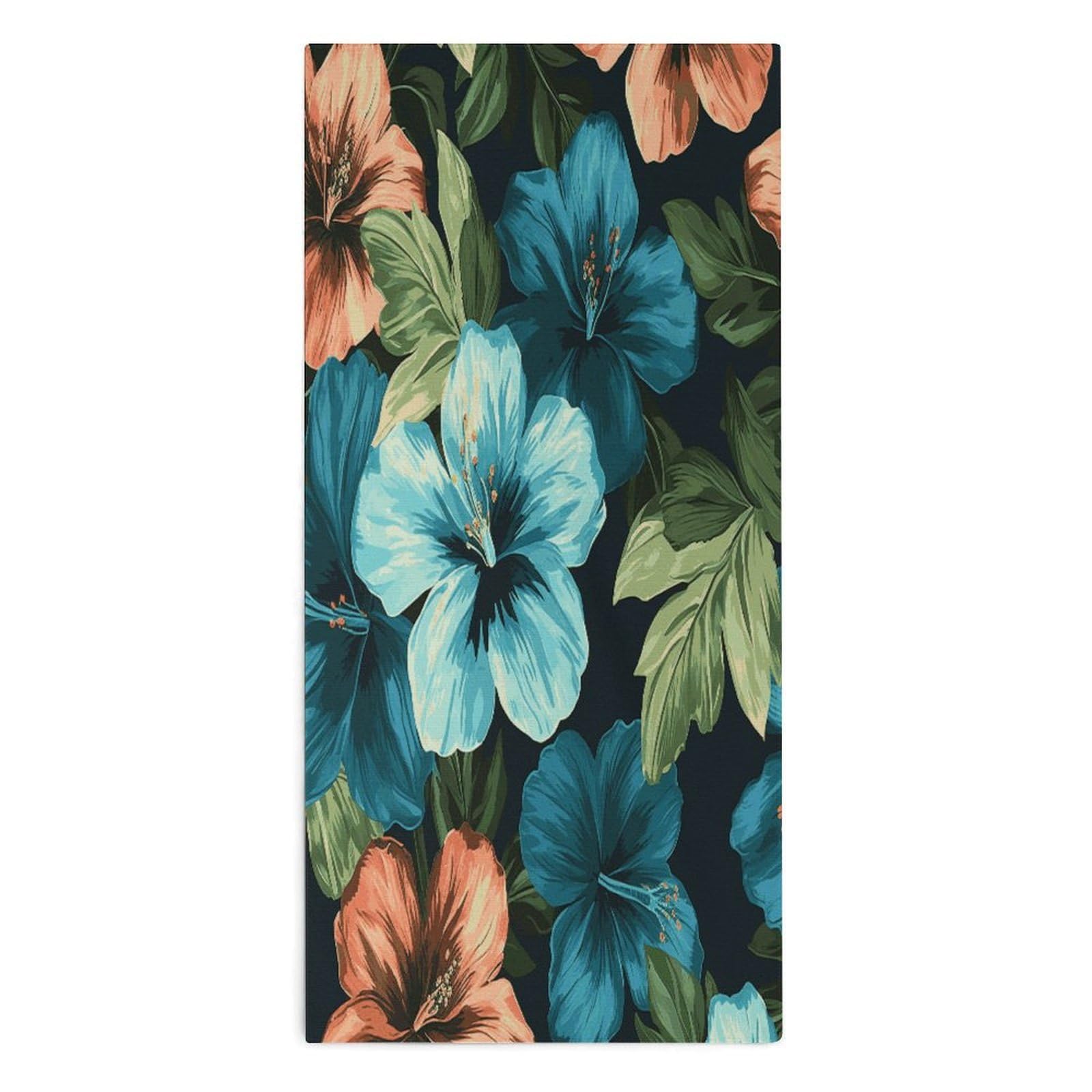 Btcowzrv Style Hibiscus Flowers Pattern Bath Towel Beach Towels Shower Towel