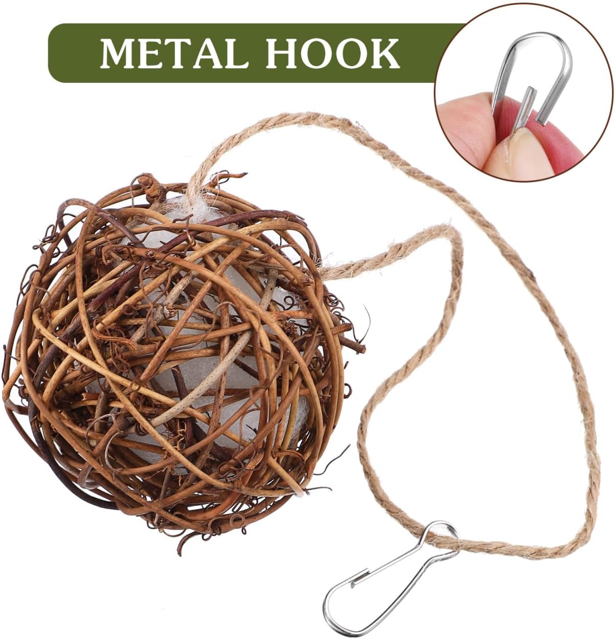 SUPVOX 3Pcs Hummingbird Nesting Material Kits - Outdoor Roosting Pockets for Hummingbird Houses - Natural Bird Nesting Material for Garden and Patio Wildlife