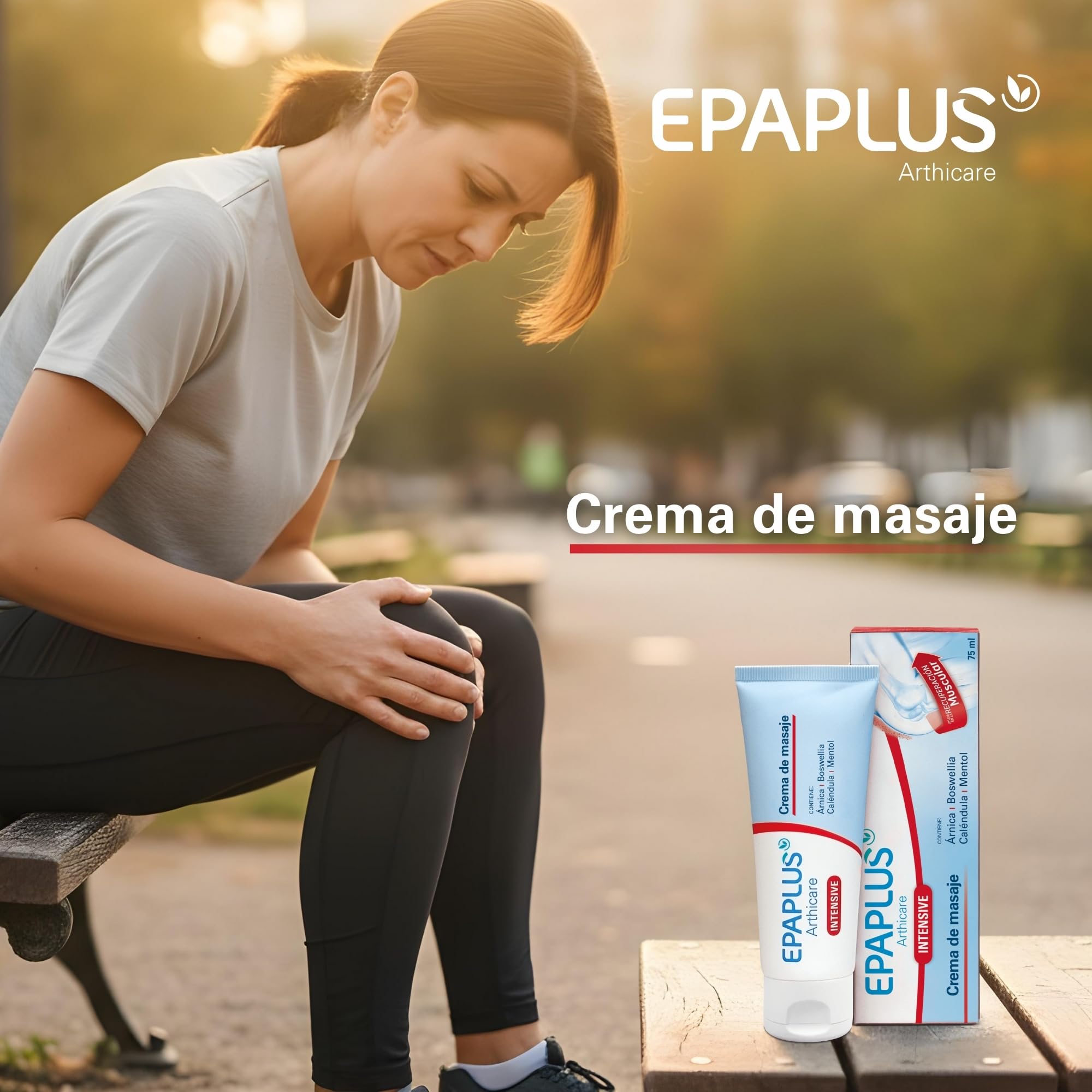 EPAPLUS Arthicare Intensive Sportowy krem do masażu, 75 ml, z kolagenem, glukozaminą, arniką, Boswellią, przyczynia się do intensywnej regeneracji mięśni i zapewnia uczucie komfortu