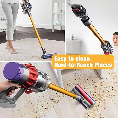 Miniatura 17 de Piezas de repuesto para aspiradora Dyson V7 V8 V10 V11 V15, tubo de extensión al vacío, pieza de repuesto de varilla de liberación rápida de 28.5