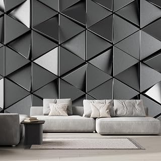 LJYSDSG Geometric Background 3D Wall Mural, Modern Art Removable Peel and Stick Art Decor, Paintings Large Wallpaper for Bedroom Living Room Sofa Background Wall 98" Wx70 L-PVC